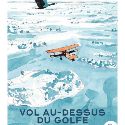Affiche Aquarelle - Vol au-dessus du Golfe du Morbihan