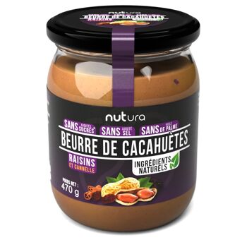 Beurre de cacahuètes cannelle raisins - NUTURA 1