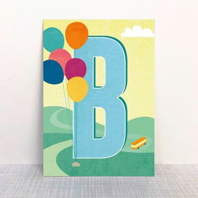 Postcard letter B