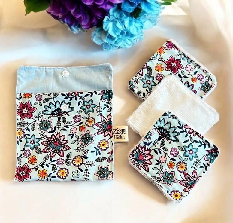 Pouch of 3 reusable cottons