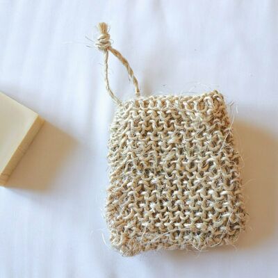 Sisal soap pouch