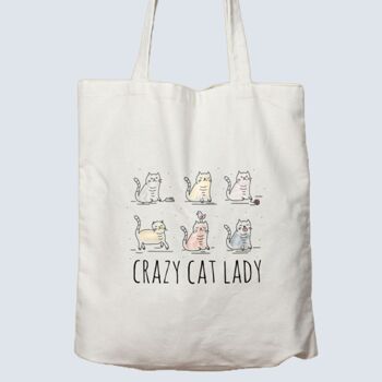 Sac en tissu : Crazy cat lady 2