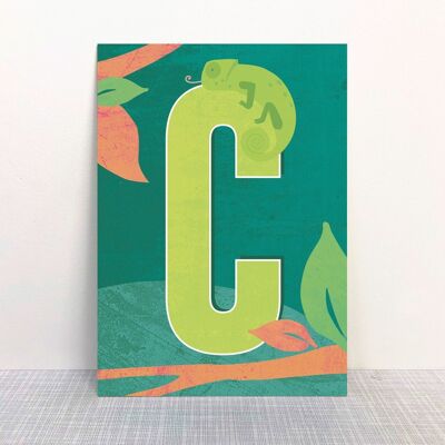 Postcard letter C