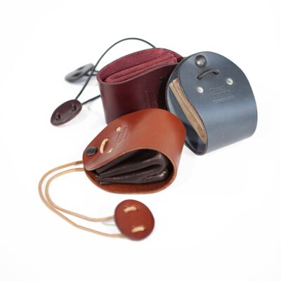 Leather Clam Shell Purse - with gift box