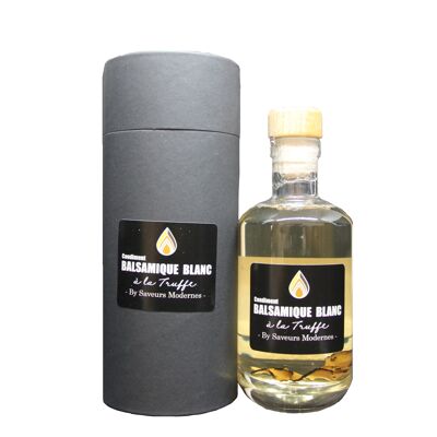 White balsamic vinegar condiment with truffle