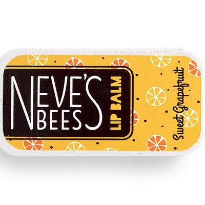 Neve's Bees Bálsamo labial de cera de abeja con toronja dulce - Lata deslizante de 7 g
