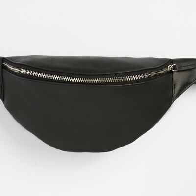 Leather belt bag Black