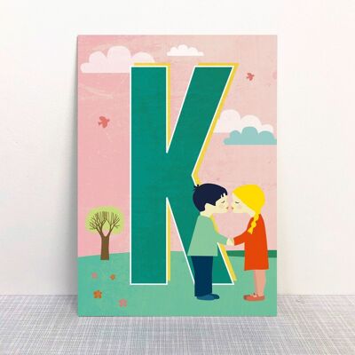 Carte postale lettre K