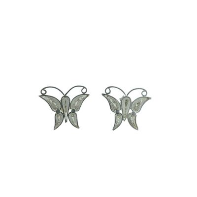Violeta Sterling Silver Filigree Butterfly Studs