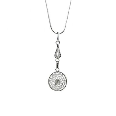 Universo Sterling Silver Filigree Sombrero Volteado Pendant