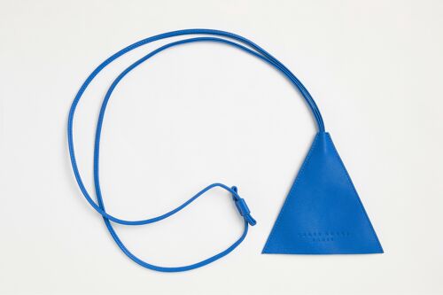 Porte-clés en cuir Bleu-Roy