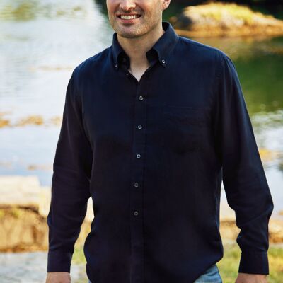 Tencel Collar Shirt - Organic - Dark Navy