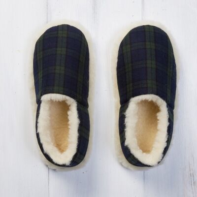 Chaussons Classiques Lee Valley - Tartan Vert Blackwatch (LV6)