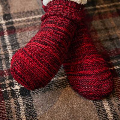 Donegal Fleece Lined Socks - West Cork Fuchsia