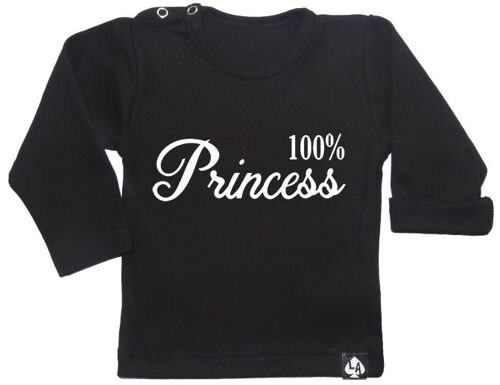 100% Princess longsleeve: Zwart
