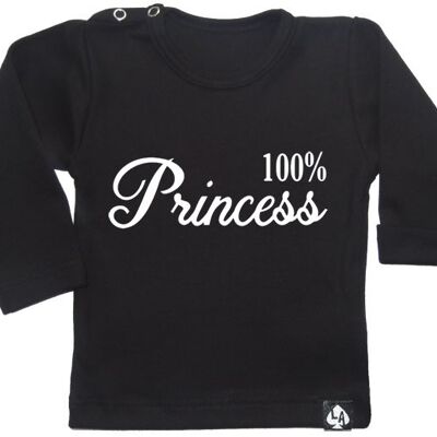 100% Princesa manga larga: Negro