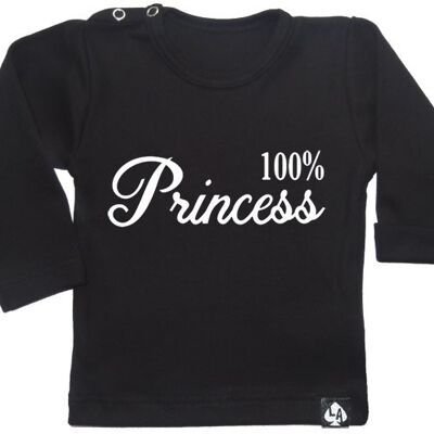 100 % Prinzessin Langarm: Schwarz