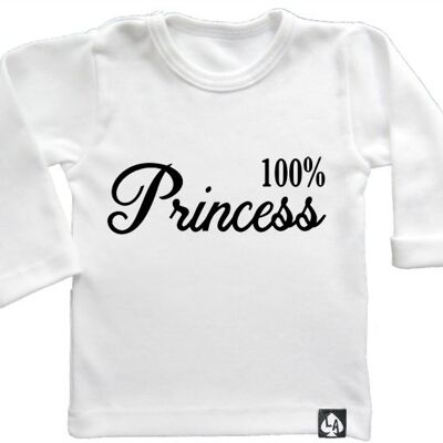 100% Princess long sleeve: White