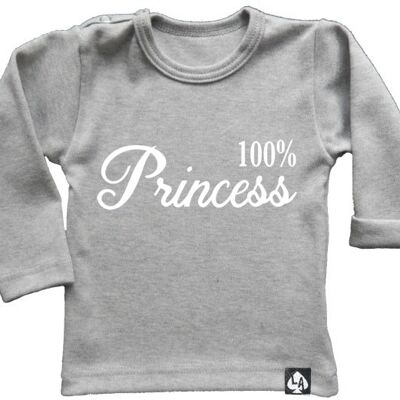 100% Princess longsleeve: Grijs