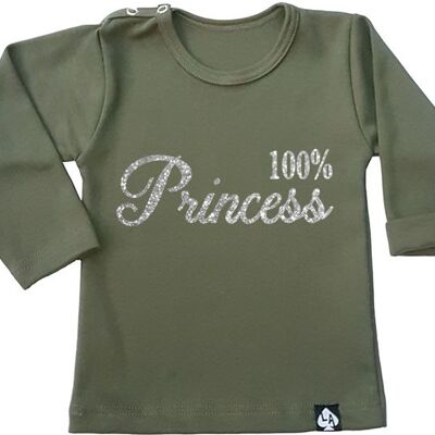 100 % Prinzessin Langarm: Khaki