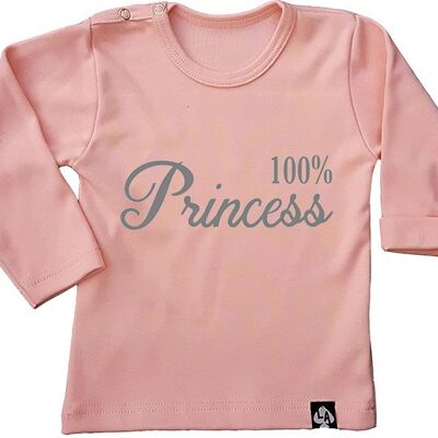 100% Princesa manga larga: Rosa