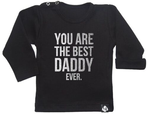 You are the best daddy ever longsleeve: Zwart