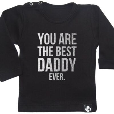Eres el mejor papá de todos los tiempos Camiseta de manga larga: Negro