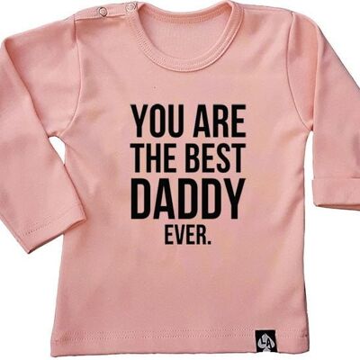 You are the best daddy ever longsleeve: Roze