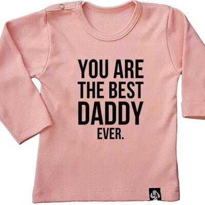 You are the best daddy ever longsleeve: Roze