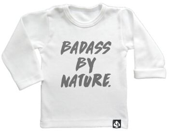 Manche longue Badass by Nature : Blanc