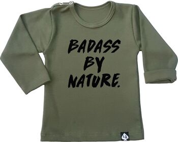 T-shirt à manches longues Badass by Nature : Kaki