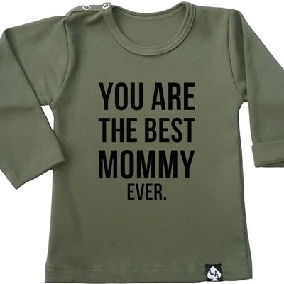 Du bist die beste Mama aller Zeiten Longsleeve: Khaki