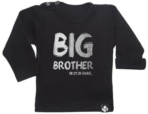 Big brother so i'm in charge longsleeve: Zwart