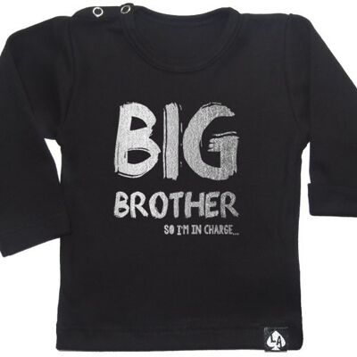 Big brother so i'm in charge longsleeve: Zwart