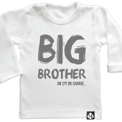 Big brother so i'm in charge long sleeve shirt: White