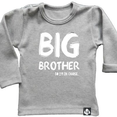 Big brother so i'm in charge long sleeve: Gray