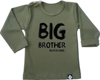 Big brother so I'm in charge chemise à manches longues : Kaki