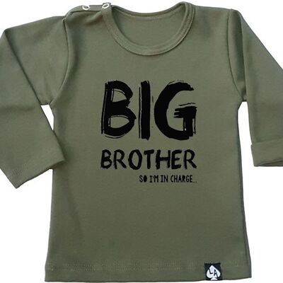 Big brother so I'm in charge chemise à manches longues : Kaki