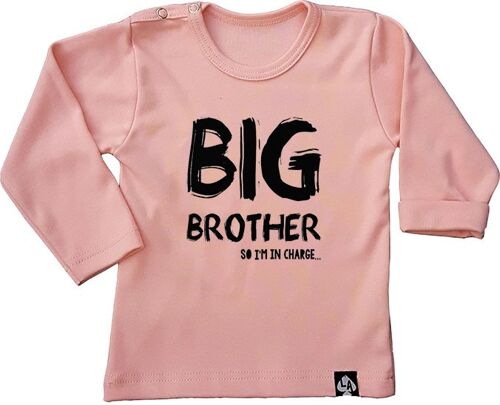 Big brother so i'm in charge longsleeve: Roze