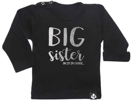 Big sister so i'm in charge longsleeve: Zwart