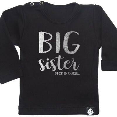 Big sister so i'm in charge longsleeve: Black