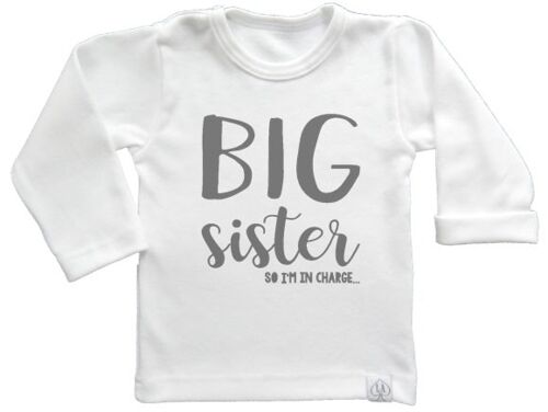 Big sister so i'm in charge longsleeve: Wit