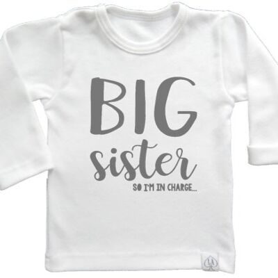 Big sister so i'm in charge longsleeve: Wit