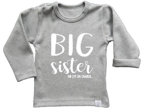 Big sister so i'm in charge longsleeve: Grijs