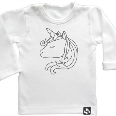 Unicorn longsleeve: Wit