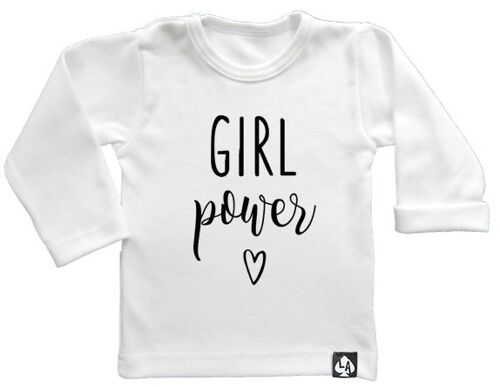 Girl power longsleeve: Wit