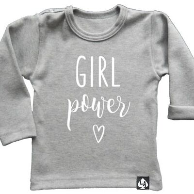 Girl power manches longues : Gris