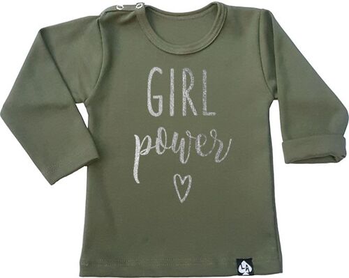 Girl power longsleeve: Khaki