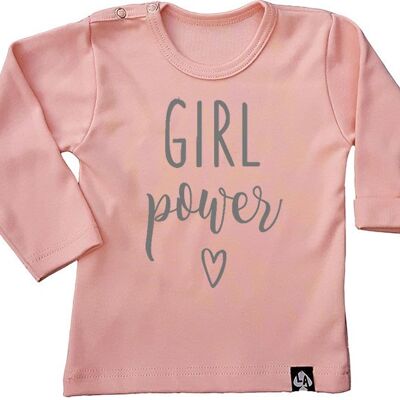 Girl power manches longues : Rose