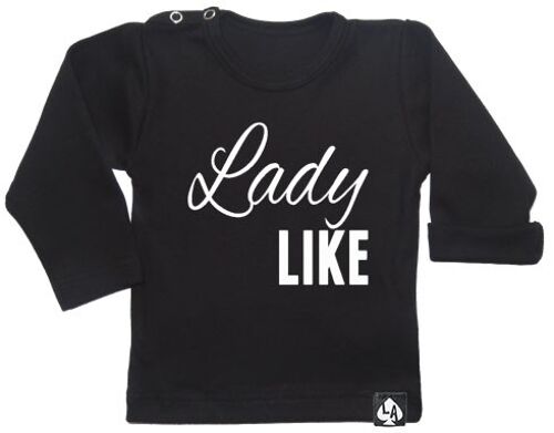 Lady like longsleeve: Zwart